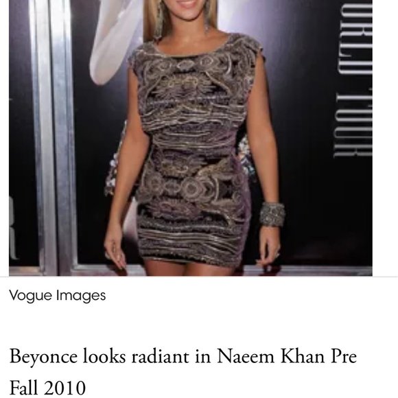 NAEEM KHAN Pre Fall 2010 Beaded Velvet Cocktail Dress - Picture 3 of 13